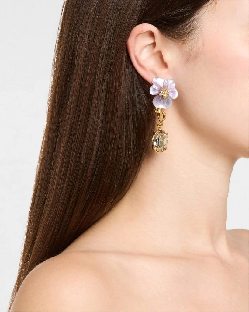 Alexis Bittar Pansy Lucite Crystal Drop Post Earrings 2