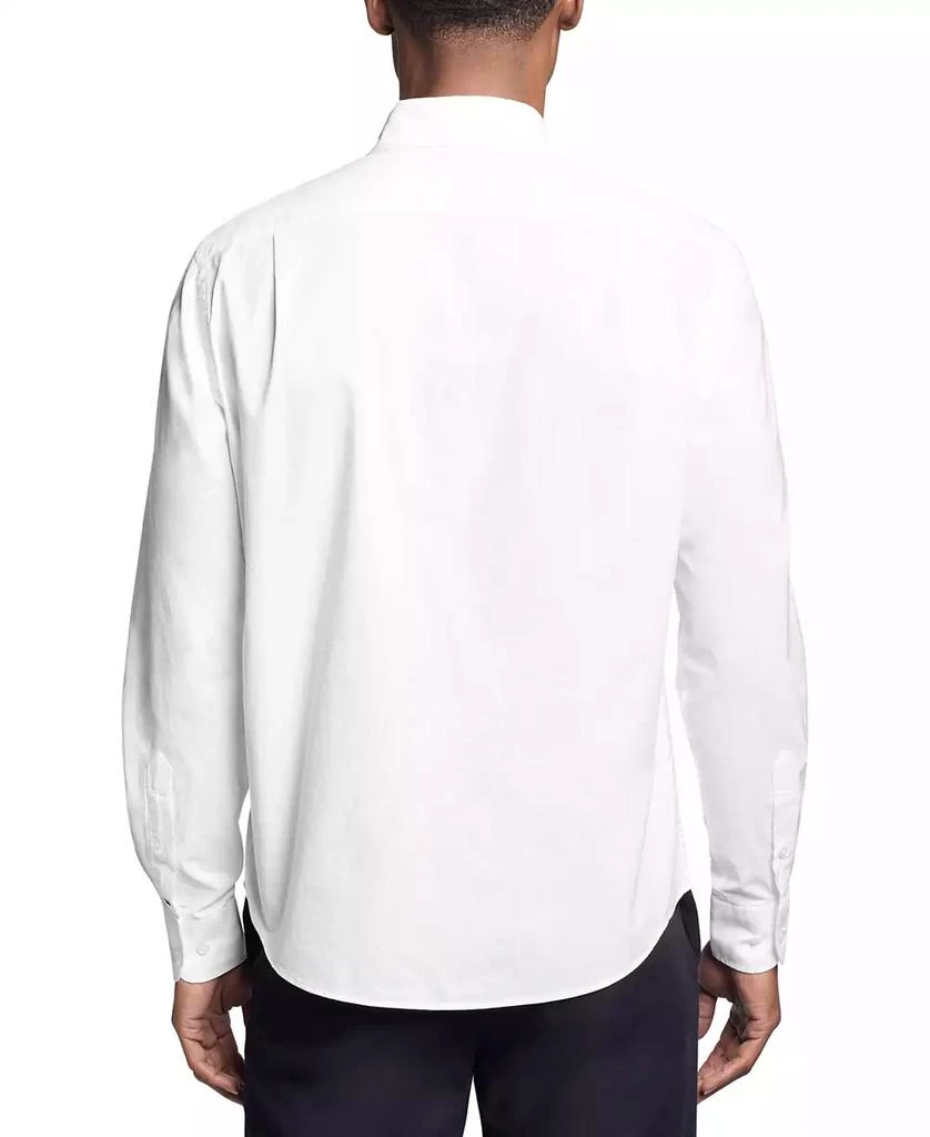 Tommy Hilfiger Men's TH Flex Regular Fit Washed Stretch Untucked Length Dress Shirt 2