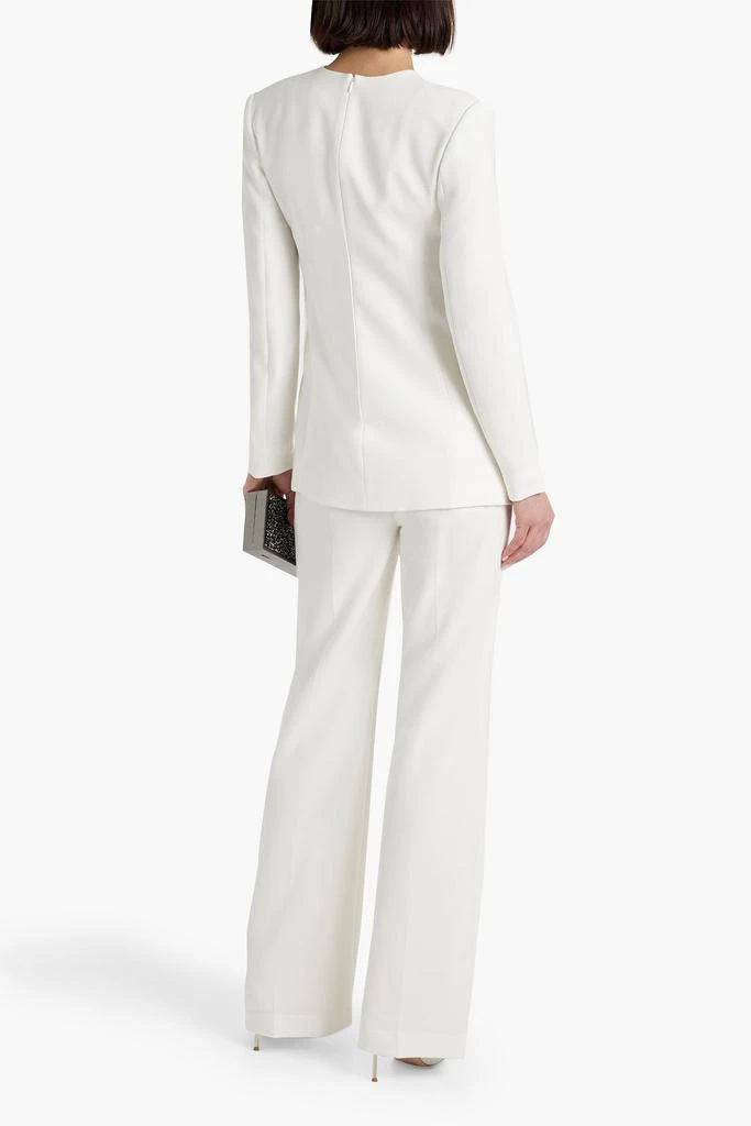 HALSTON Jemma tie-front crepe blazer 3