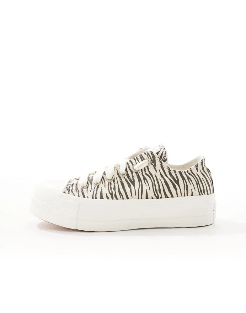 Converse Converse Chuck Taylor All Star Ox Lift trainers in zebra print 4
