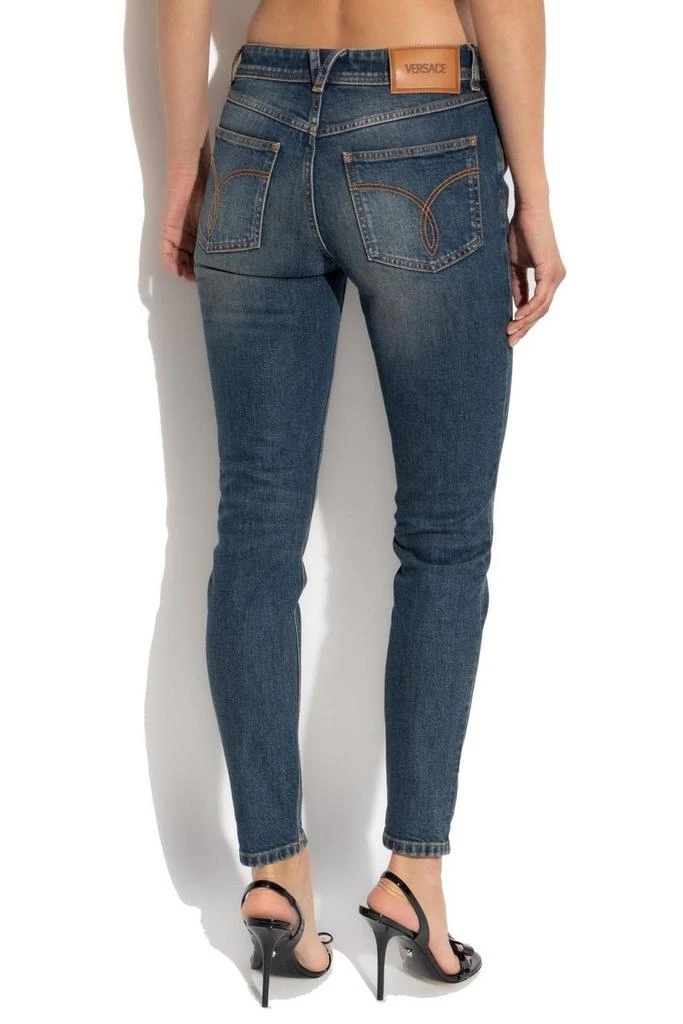 Versace Versace Logo-Patch Tapered Leg Jeans 3