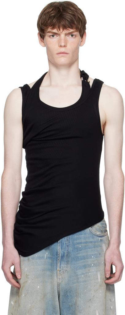 Black & Off-White 'The Draped Double' Tank Top – On Sale Now with