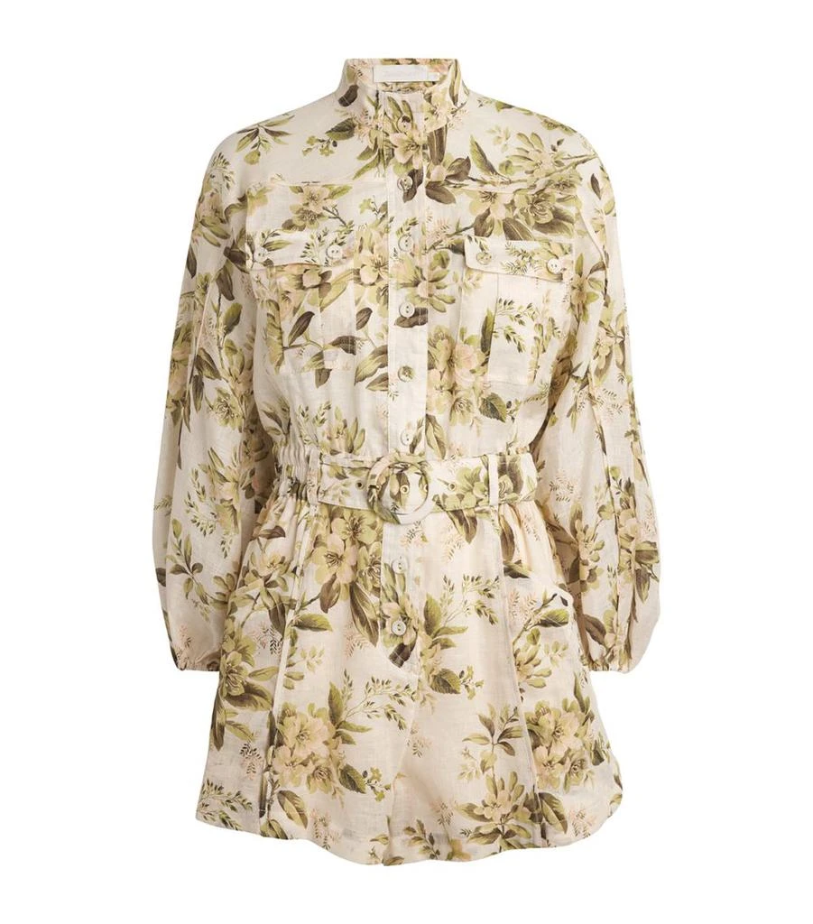 Zimmermann Linen Belted Playsuit 1