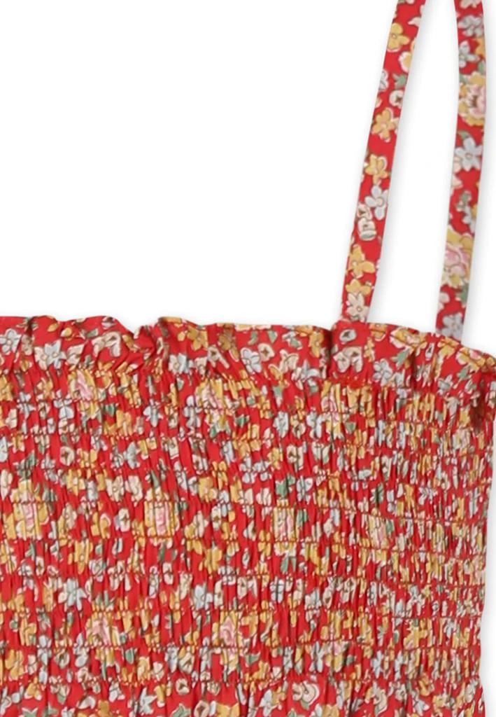 Bonpoint Red Bikini For Girl With Floral Print 3
