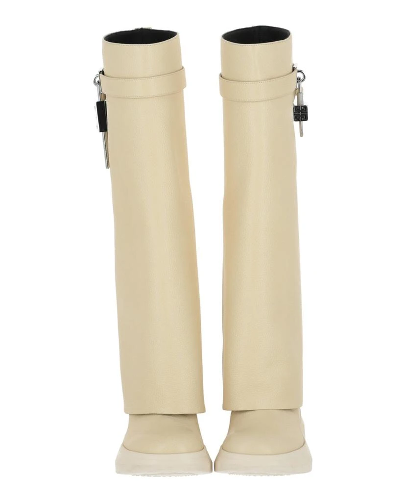 Givenchy Shark Lock Biker Boots In Grained Leather 5