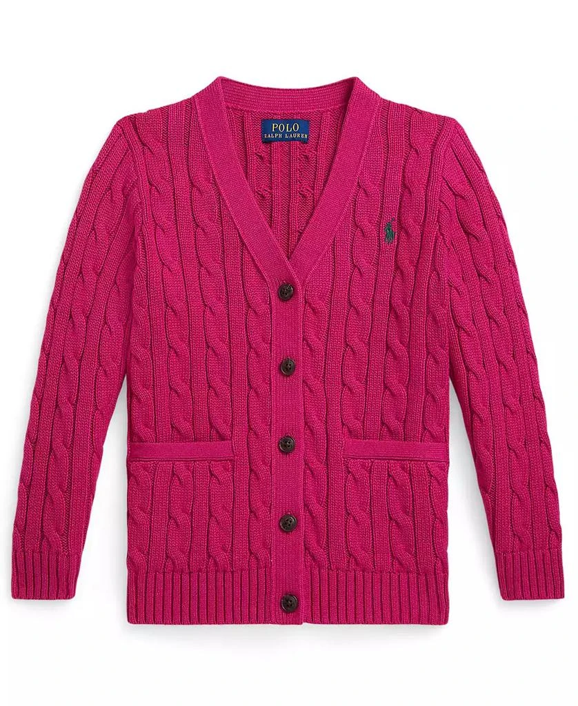 Ralph Lauren Girls
 2T-6X Cable V-Neck Cardigan 4