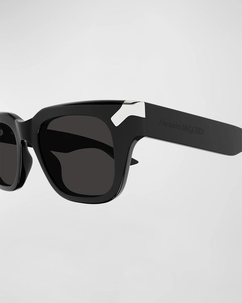 Alexander McQueen Men's Acetate Rectangle Sunglasses 2