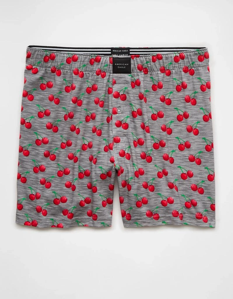 AE AEO Men's Cherries Slim Knit Ultra Soft Boxer Short 3
