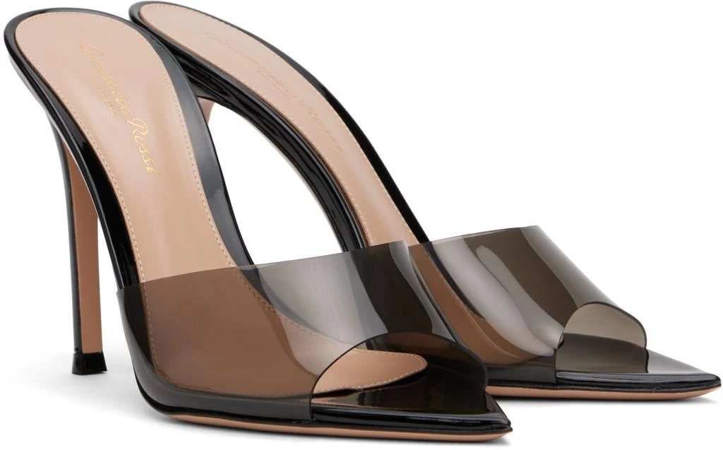 Gianvito Rossi Black Elle Heeled Sandals 4
