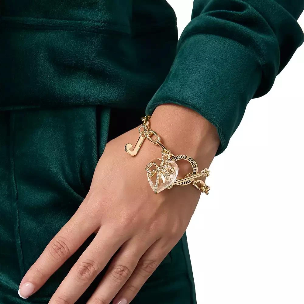 Juicy Couture Heart Stone 
J Charm Bracelet 5