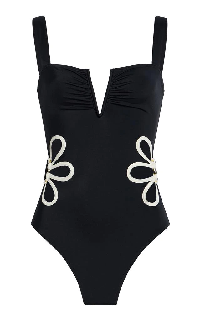 FOLLOW SUIT FOLLOW SUIT - Flora One-Piece Swimsuit - Black - XS - Moda Operandi 1