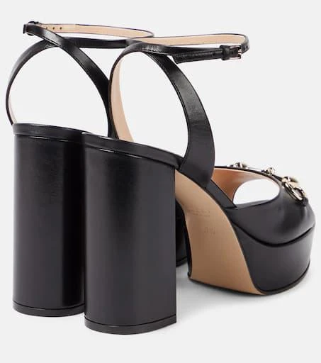 Gucci Lady Horsebit leather platform sandals 3