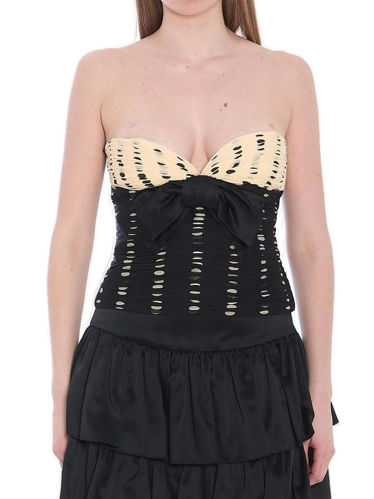 Valentino Valentino Bow Detailed Strapless Top 1