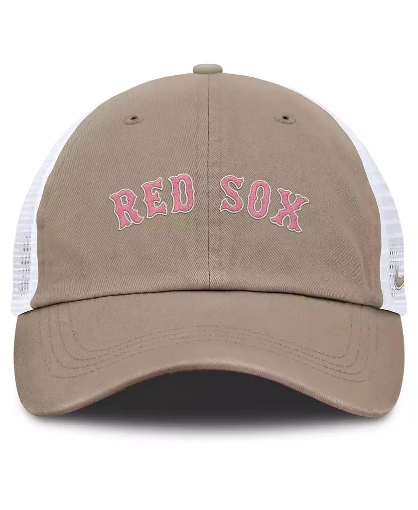 NIKE Men's and Women's Khaki/White Boston Red Sox Club Trucker