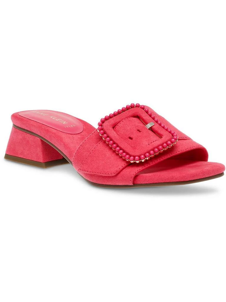 Anne Klein NESSA Womens Faux Suede Mule Flatform Sandals 1