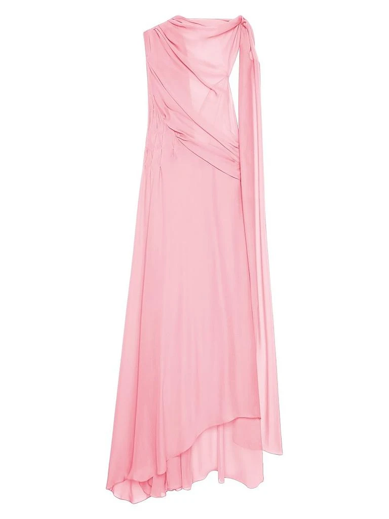 Givenchy Draped Dress in Silk Georgette with Lavallière 1