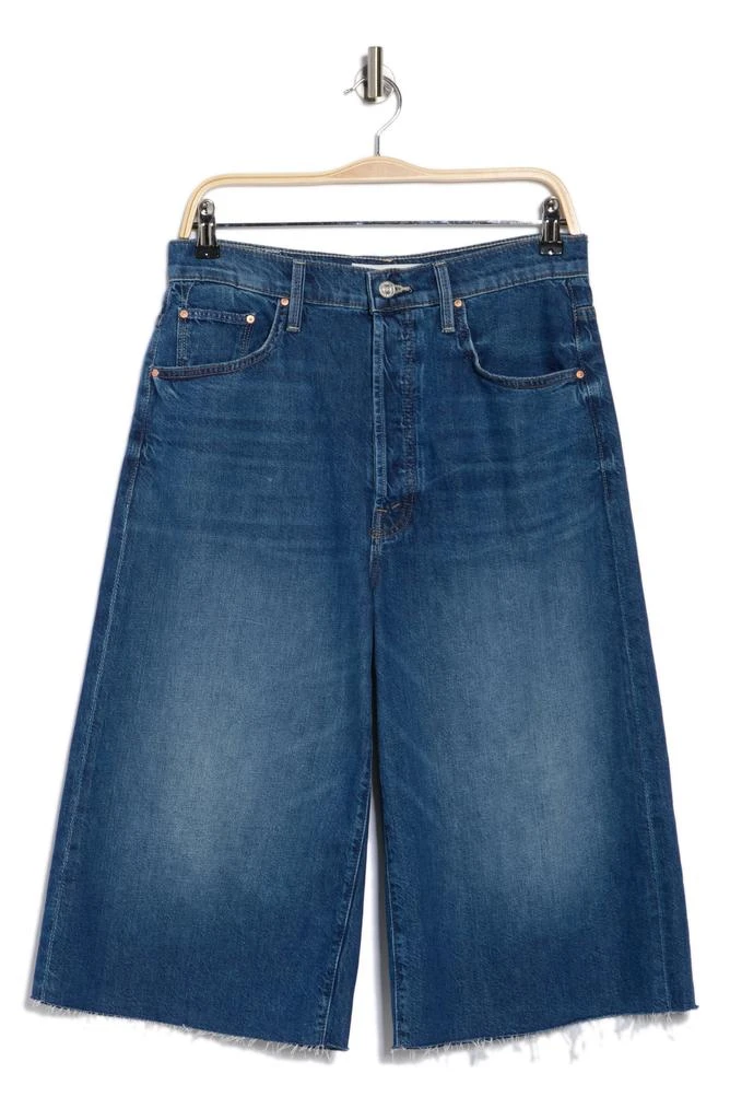 MOTHER The Culotte Fray Hem Denim Shorts 3