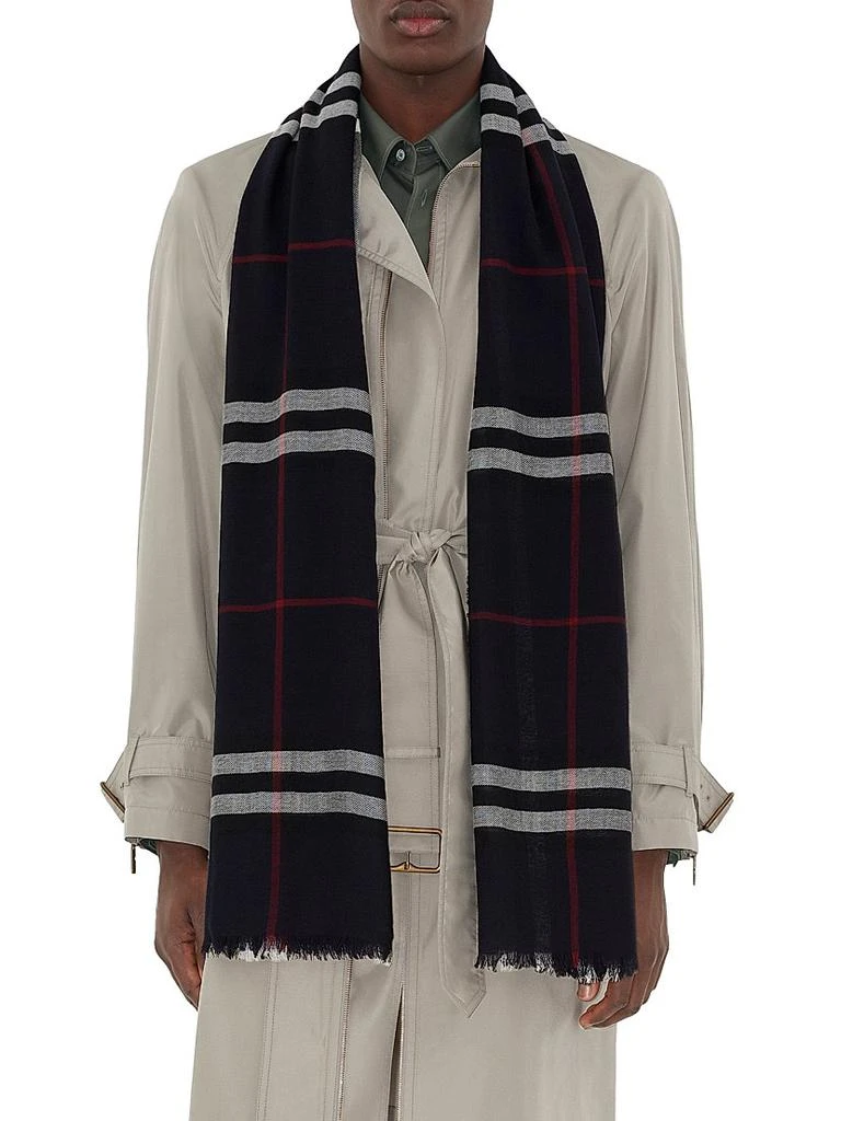 Burberry Check Wool Scarf 2