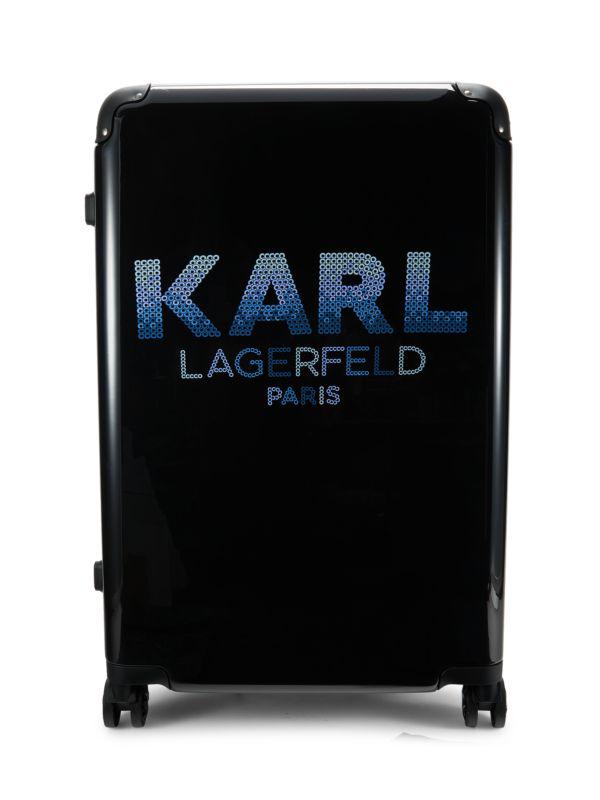 Karl Lagerfeld Paris 28-Inch Logo Spinner Suitcase