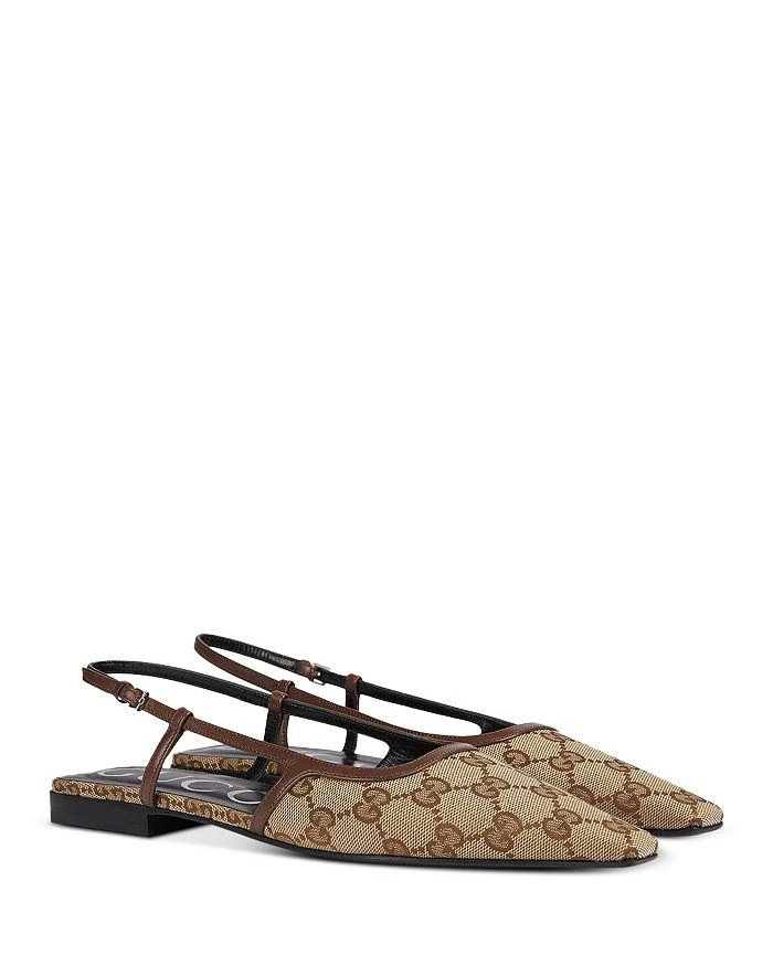 Gucci Women's GG Canvas Slingback Ballet Flats 6