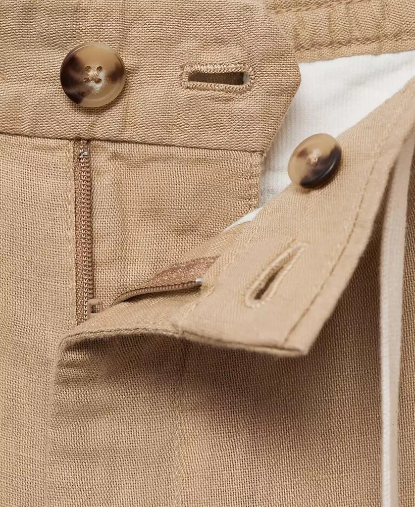 Mango Men's Slim-Fit Linen-Blend Drawstring Pants 3