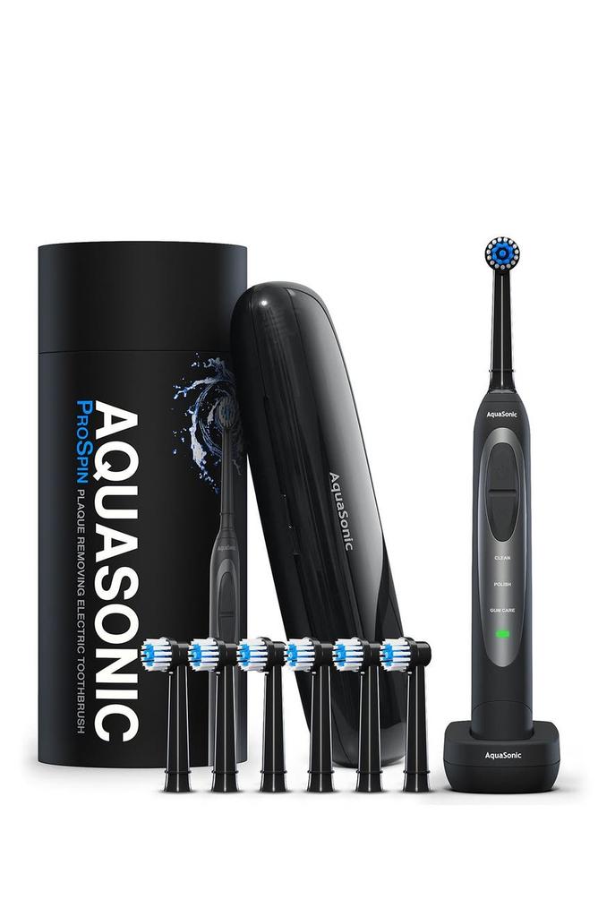 AquaSonic ProSpin Ultra Whitening & Plaque Removing Electric Toothbrush Set