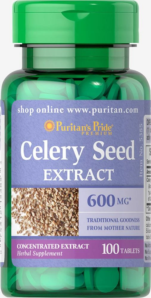 Puritan's Pride Celery Seed 600 mg 100 Tablets 1