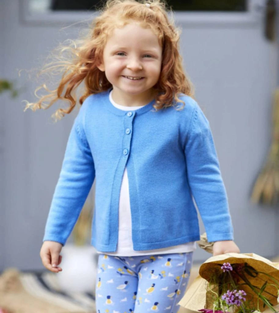 JoJo Maman Bébé Jojo Maman Bebe - Girl's Cornflower Classic Cardigan 3