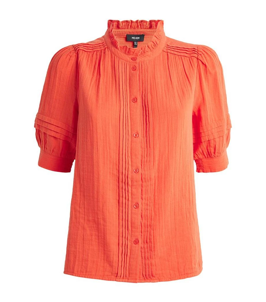 ME+EM Cotton Frill-Trim Blouse 1