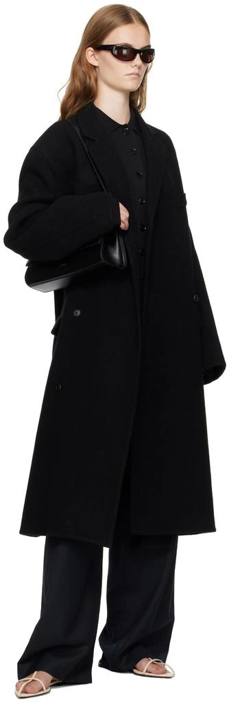 Recto Black Handmade Wool Coat 4