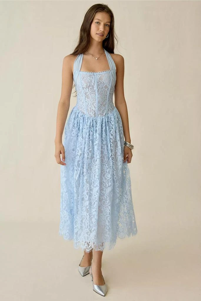 For Love & Lemons For Love & Lemons Lakeside Lace Halter Neck Midi Dress -  Dresses & Skirts - Compare Prices from 9+ Stores - Free Shipping -  BeyondStyle