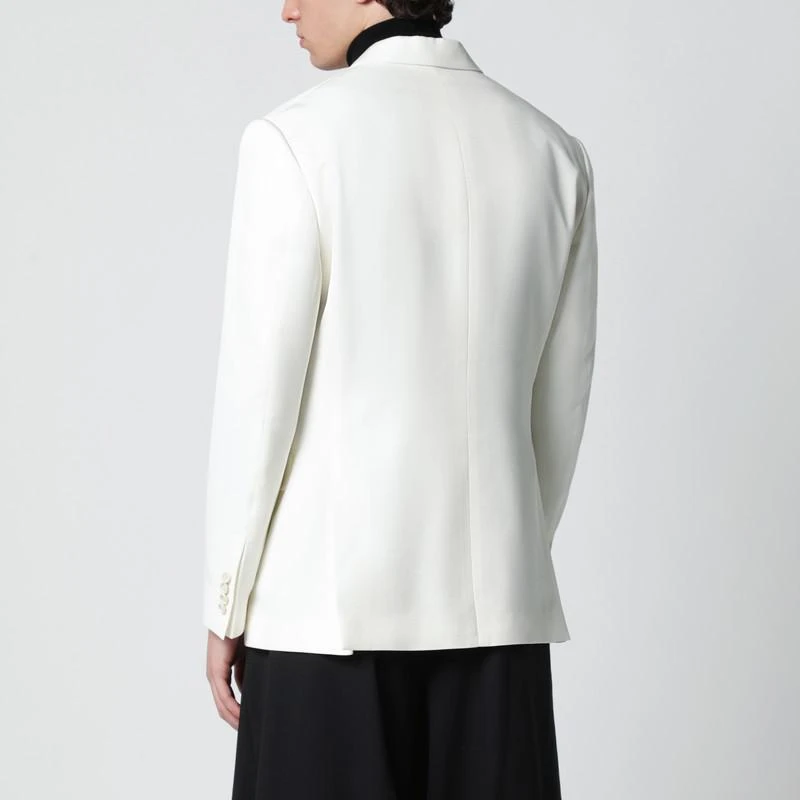LARDINI White viscose double-breasted suit 3