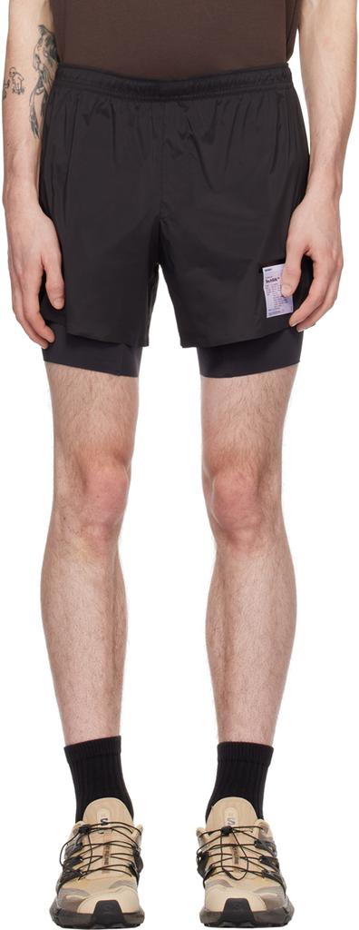 Satisfy Black Distance 8" Shorts