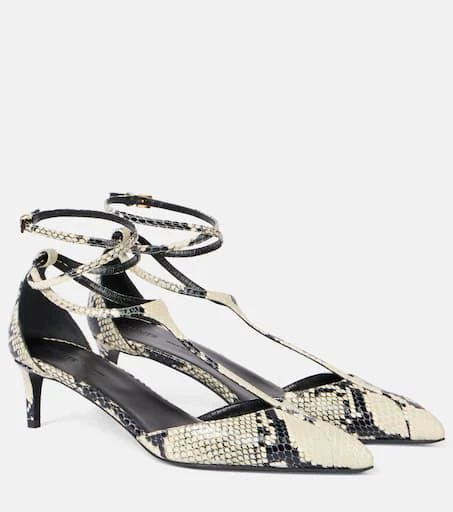 Khaite Mia 45 snake-effect leather pumps 1