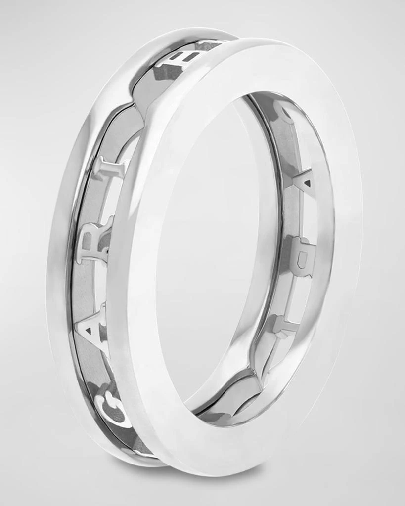 BVLGARI B.Zero1 White Gold 1-Band Logo Ring, EU 60 / US 9 1