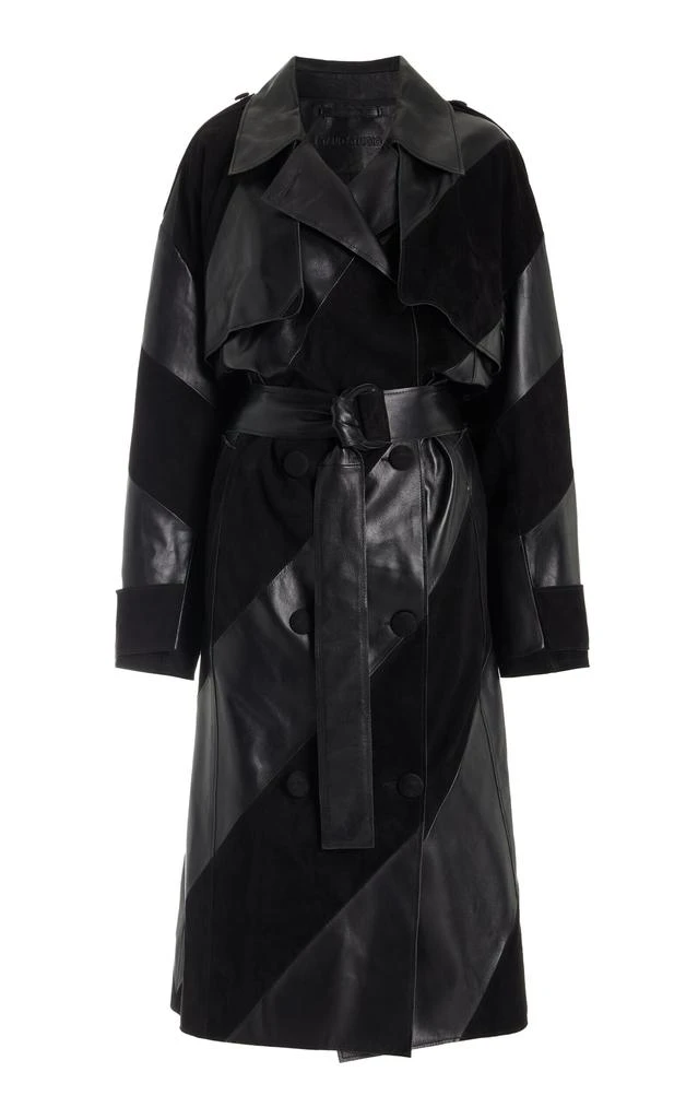 Stand Studio - Blossom Leather and Suede Trench Coat - Black - FR 40 - Moda  Operandi  On Sale Now with Up to 60% Off | Discover Exclusive Deals &  Savings