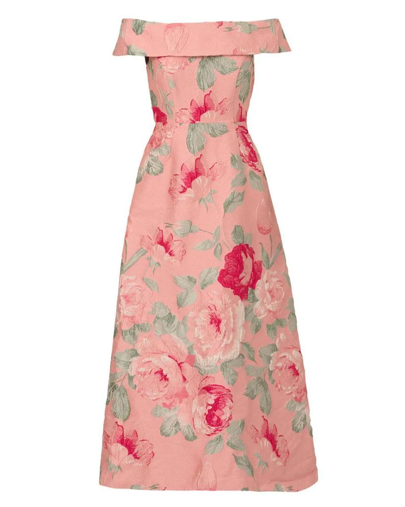 Adrianna Papell Off The Shoulder Jacquard Dress 6