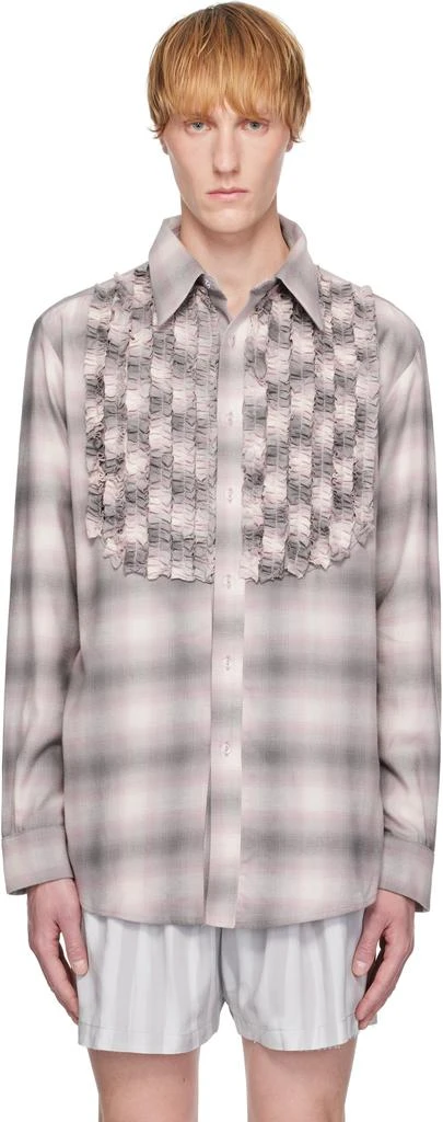 Collina Strada Purple Tuxedo Button Up Shirt 1