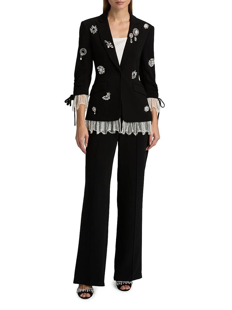 Cinq à Sept Roxie Crystal Brooch Blazer 2