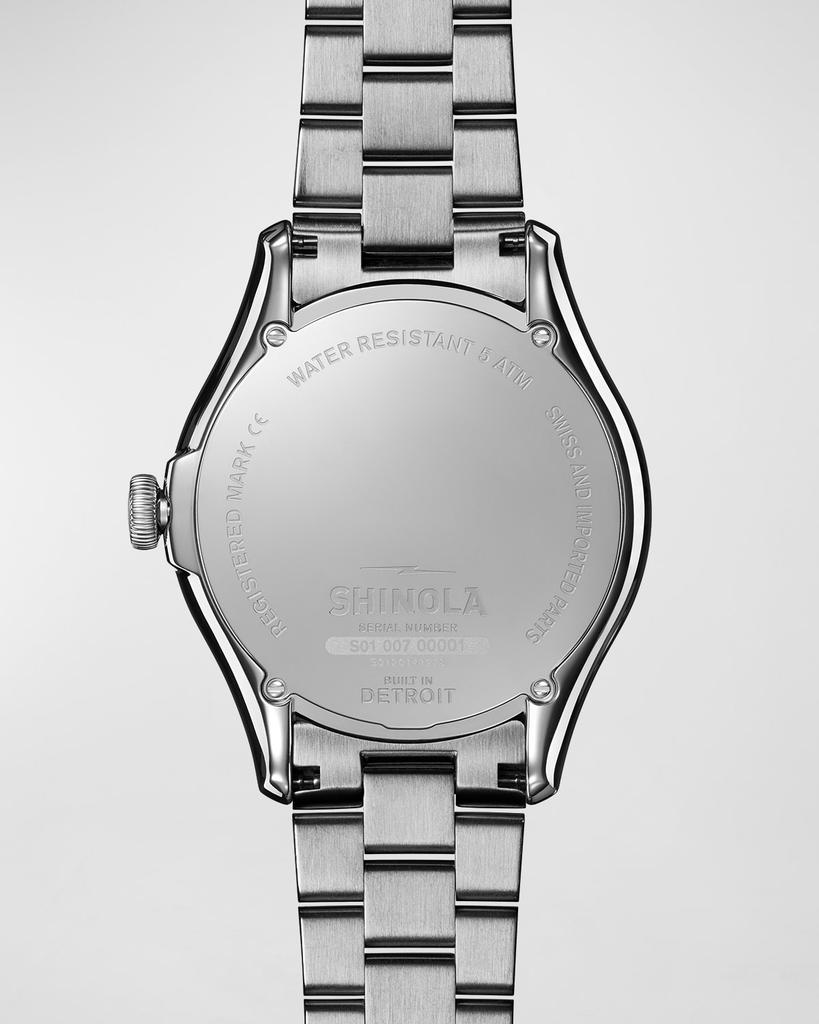 Shinola 38mm Vinton Bracelet Watch, Black