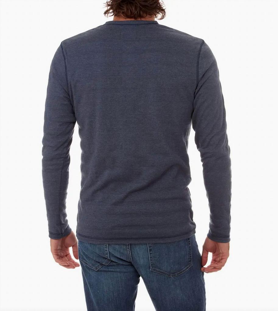 PX Harper Long Sleeve Henley In Navy