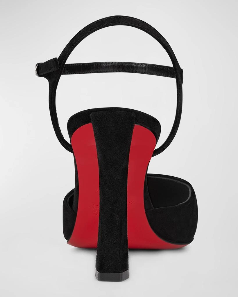 Christian Louboutin Condora Suede Ankle-Strap Red Sole Pumps 4
