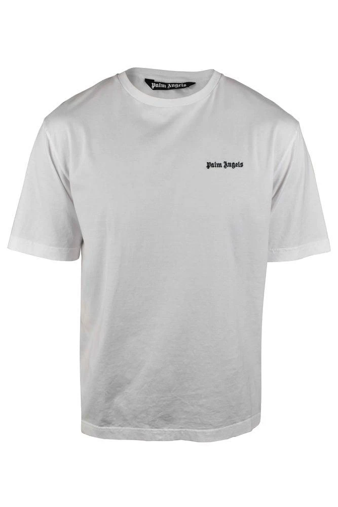 Palm Angels Relaxed Fit Cotton T-Shirt With Embroidered Logo