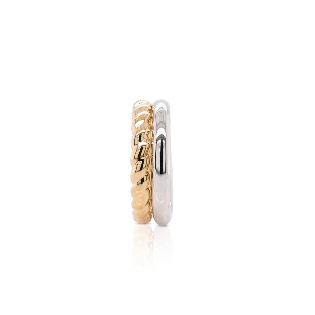 MAXCOLOR 14k Gold Resin Filled Electroform Set of Two Rings 2