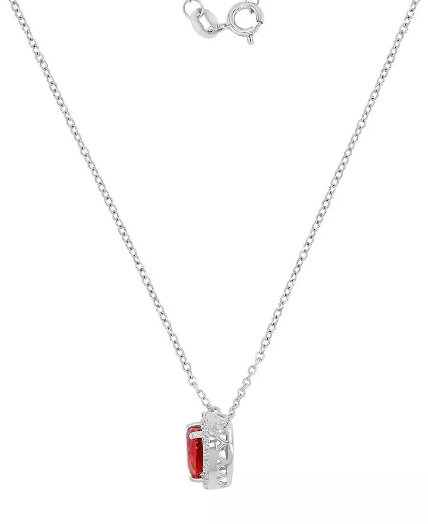 Macy
s White Sapphire (0.12 ct. t.w.) Necklace in Rhodium Over Sterling Silver 3
