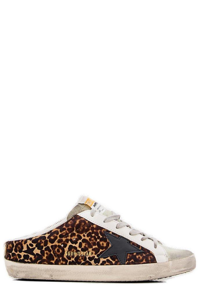 Golden Goose Super-star Leopard Printed Mule Sneakers