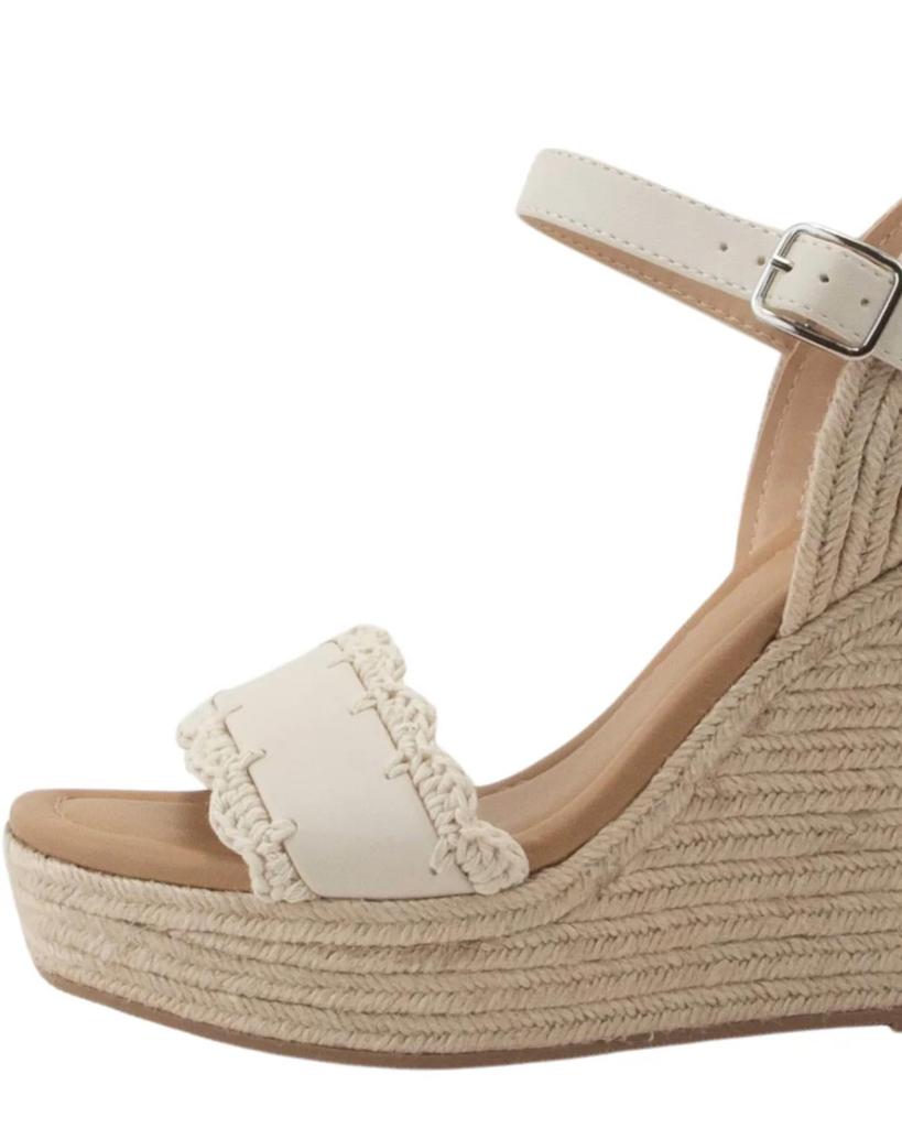 CCOCCI Ccocci - Women's Crochet Lace Espadrille Wedges