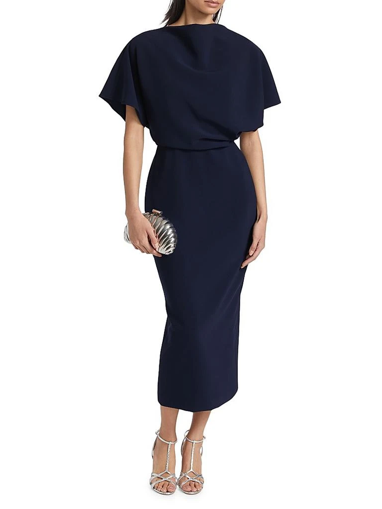 Amsale Draped Crêpe Cocktail Dress 3