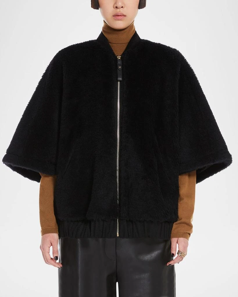 Max Mara Briose Wool Blend Wrap Poncho 2