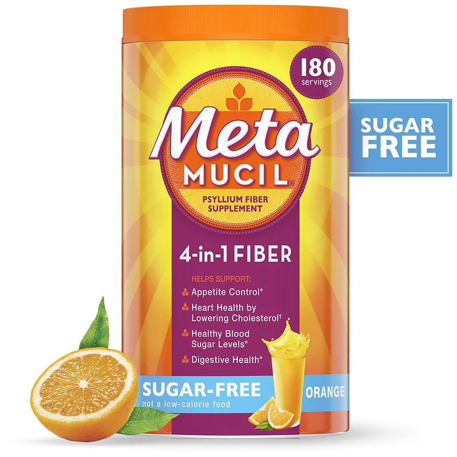 Metamucil 4-in-1 Psyllium Fiber Powder Orange 1